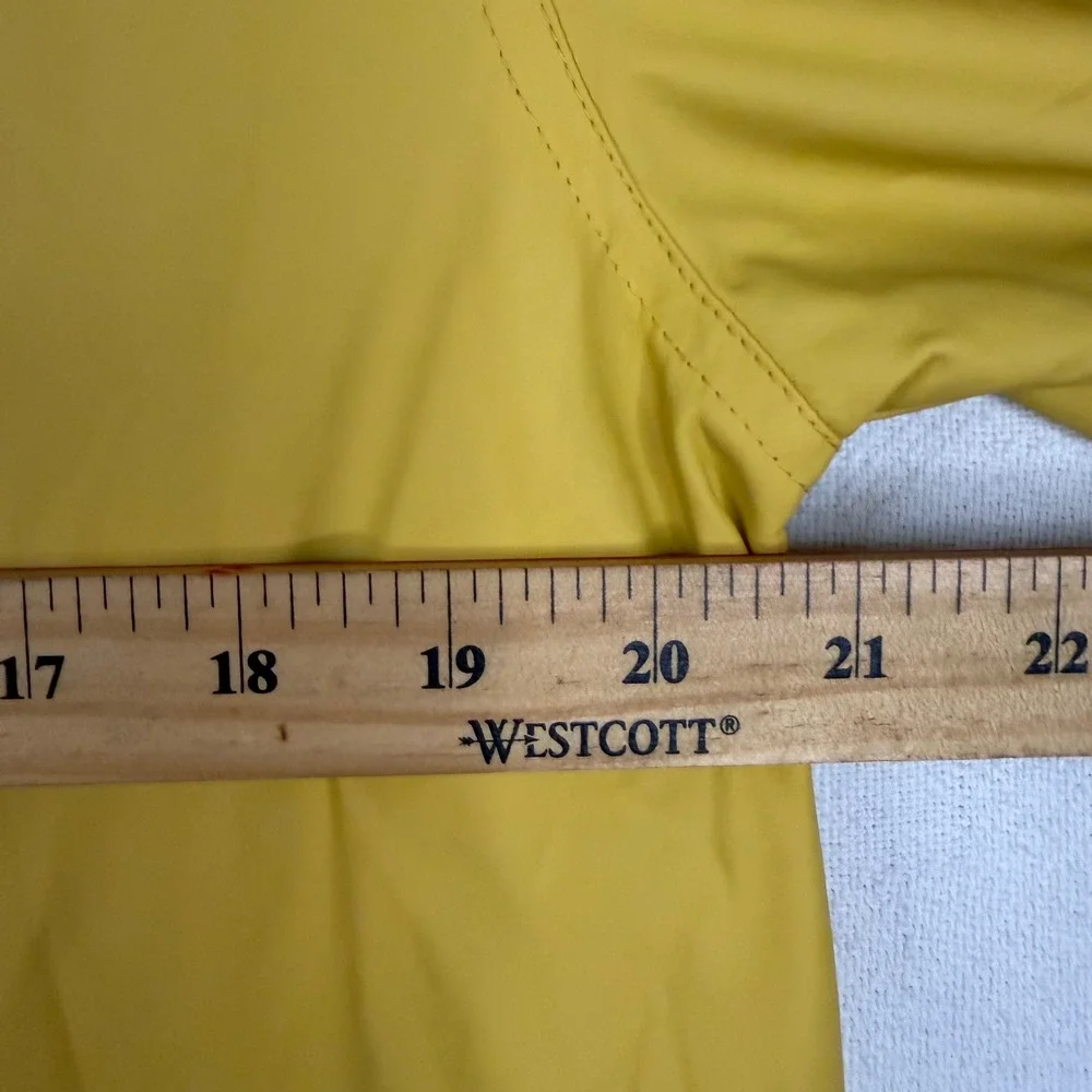 Weatherproof Vintage Yellow Hooded Rain Jacket Mens Medium Full Zip Windbreaker
